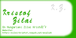 kristof zilai business card